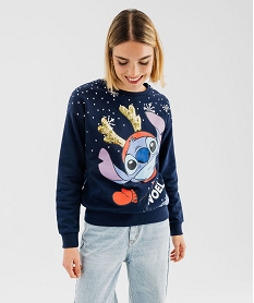 GEMO Sweat de Noël à motif Stitch coupe large femme - Disney navy