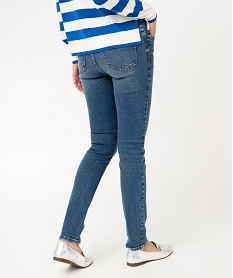 jean slim taille normale en denim extensible femme bleuK316501_3