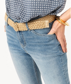 jean 78eme coupe slim avec ceinture tressee femme grisK317901_2