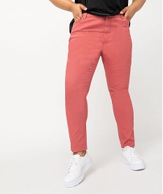 pantalon coupe regular femme grande taille rose pantalons et jeansK319401_1