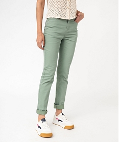 pantalon coupe regular taille normale femme vert pantalonsK320101_1