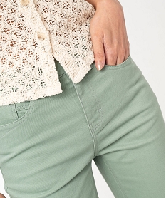 pantalon coupe regular taille normale femme vert pantalonsK320101_2