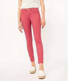 pantalon coupe slim taille normale femme rose pantalonsK320401_1