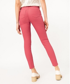 pantalon coupe slim taille normale femme rose pantalonsK320401_3