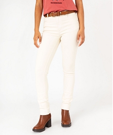 GEMO Jean slim taille normale en toile denim stretch femme Beige