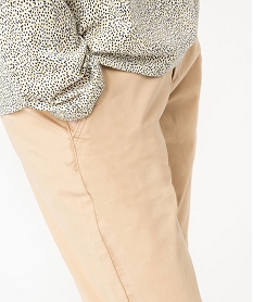 pantalon chino coupe regular femme beige pantalonsK321401_2