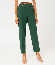 GEMO Pantalon de costume femme Vert