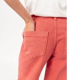 pantacourt en jean cropped wide leg colore femme rose pantacourtsK324401_2