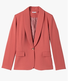 GEMO Veste blazer coupe droite ajustée fermeture un bouton femme Rose