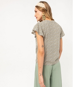 blouse manches courtes imprimee a boutons femme imprime blousesK330101_3