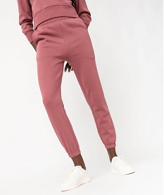 GEMO Pantalon de jogging en molleton doux femme Rose