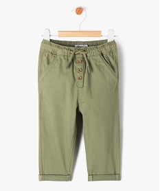 pantalon en denim colore bebe garcon vert pantalonsK378401_1