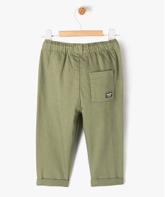 pantalon en denim colore bebe garcon vert pantalonsK378401_3