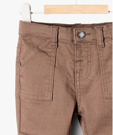 pantalon stretch en fibre resistante bebe garcon brun pantalonsK378601_2