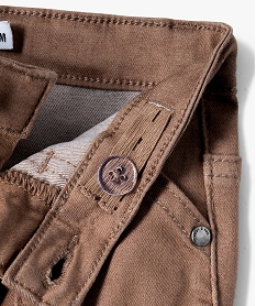 pantalon stretch en fibre resistante bebe garcon brun pantalonsK378601_3
