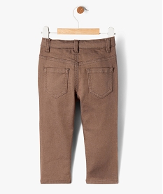 pantalon stretch en fibre resistante bebe garcon brun pantalonsK378601_4