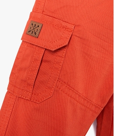 pantalon coupe cargo double avec taille elastique bebe garcon rougeK378701_3