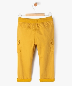 pantalon coupe cargo double avec taille elastique bebe garcon jauneK378801_3