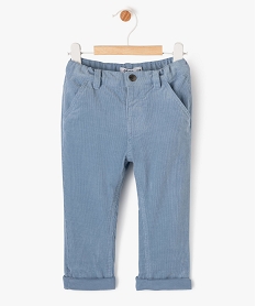 GEMO Pantalon en velours doublé jersey bébé garçon Bleu