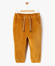 GEMO Pantalon en velours côtelé avec doublure polaire bébé Orange