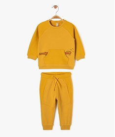 GEMO Ensemble 2 pièces sweat et pantalon bébé garçon Jaune