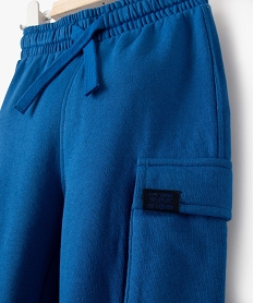 pantalon en maille coupe cargo bebe garcon bleuK383801_2