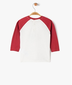 tee-shirt bicolore avec motif animal bebe garcon rougeK391401_3