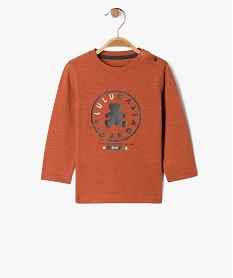 GEMO Tee-shirt manches longues imprimé en coton bébé garçon - LuluCastagnette Orange