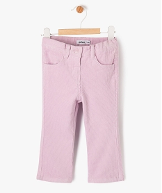 GEMO Pantalon en velours côtelé coupe flare bébé fille Violet