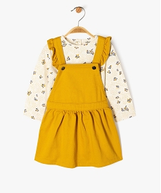 ensemble 2 pieces bebe fille   robe tee-shirt a manches longues jaune robesK399301_1