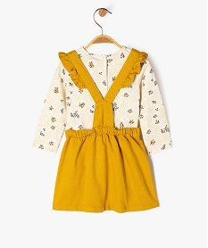 ensemble 2 pieces bebe fille   robe tee-shirt a manches longues jaune robesK399301_3