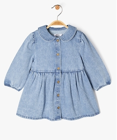 robe en jean avec col claudine bebe fille bleu robesK400301_1