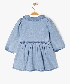 robe en jean avec col claudine bebe fille bleu robesK400301_4
