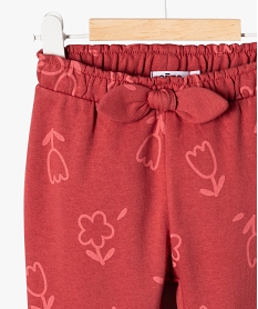 pantalon en maille a motifs fleuris bebe fille rose leggingsK401501_2