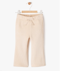 GEMO Pantalon en velours côtelé avec doublure polaire bébé fille Beige