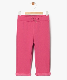 GEMO Pantalon en maille chaude et douce bébé fille Rose