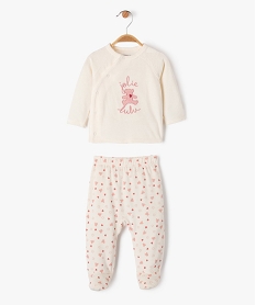 GEMO Pyjama en velours 2 pièces bébé fille - LuluCastagnette Beige