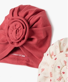 bonnet en coton style retro bebe fille (lot de 2) - lulucastagnette roseK416901_2