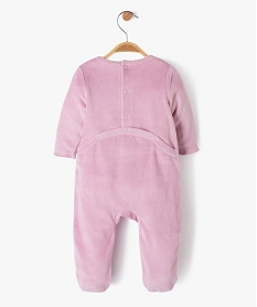pyjama en velours a pont-dos pressionne bebe violet pyjamas veloursK419801_3