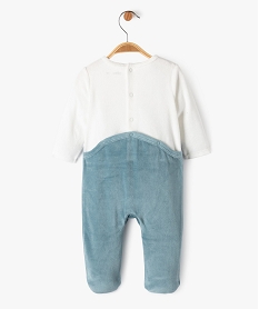 pyjama en velours avec motif dinosaure bebe garcon bleuK420401_4