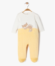 GEMO Pyjama en velours avec motif renard bébé fille jaune standard