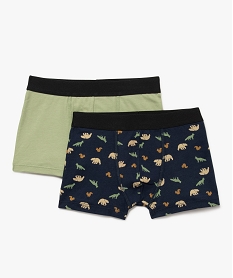 GEMO Boxer en coton stretch motif dinosaures (lot de 2) garçon Multicolore