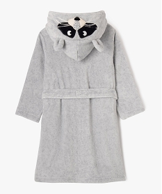 robe de chambre en velours avec capuche raton laveur garcon grisK431801_3