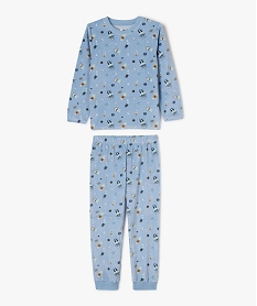 GEMO Pyjama en velours avec motifs de l’espace garçon Bleu