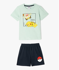 GEMO Pyjashort bicolore avec motif Pikachu garçon - Pokemon Vert