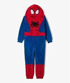 GEMO Combinaison pyjama en velours à capuche garçon - Spiderman Bleu