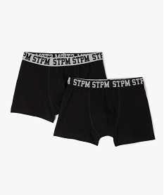 GEMO Boxer en coton stretch garçon (lot de 2) Noir