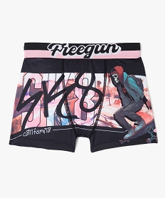 GEMO Boxer microfibre douce imprimée garçon - Freegun Noir