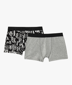 GEMO Boxers en coton stretch garçon (lot de 2) Noir