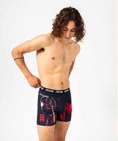 GEMO Boxer homme microfibre imprimé Spiderman - Freegun Noir